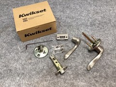 Kwikset SmartKey Door Lock Handle Lever Satin Nickel Hall & Closet New