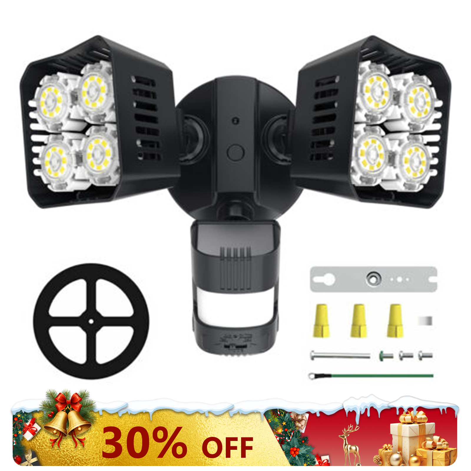 3600lm Motion Sensor Outdoor Photocell LED Security Light Dusk to Dawn Spotlight gallery