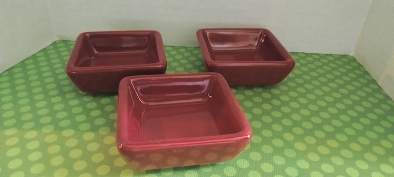PAMPERED CHEF SIMPLE ADDITIONS CONDIMENT PETITE SQUARES SET OF 3 gallery