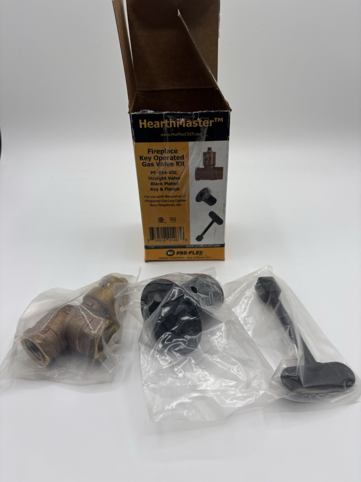 HearthMaster Pro Flex Fireplace Straight Valve Brushed Nickel Kit - PF-954-NIC gallery