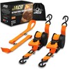 HeavyDuty Retractable Ratchet Straps 1" x 15' 2Pack 1,760lb Break Strength gallery