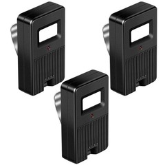 Kingdder 3 Pcs Garage Door Remote 8 Dip Switch Compatible with Linear black
