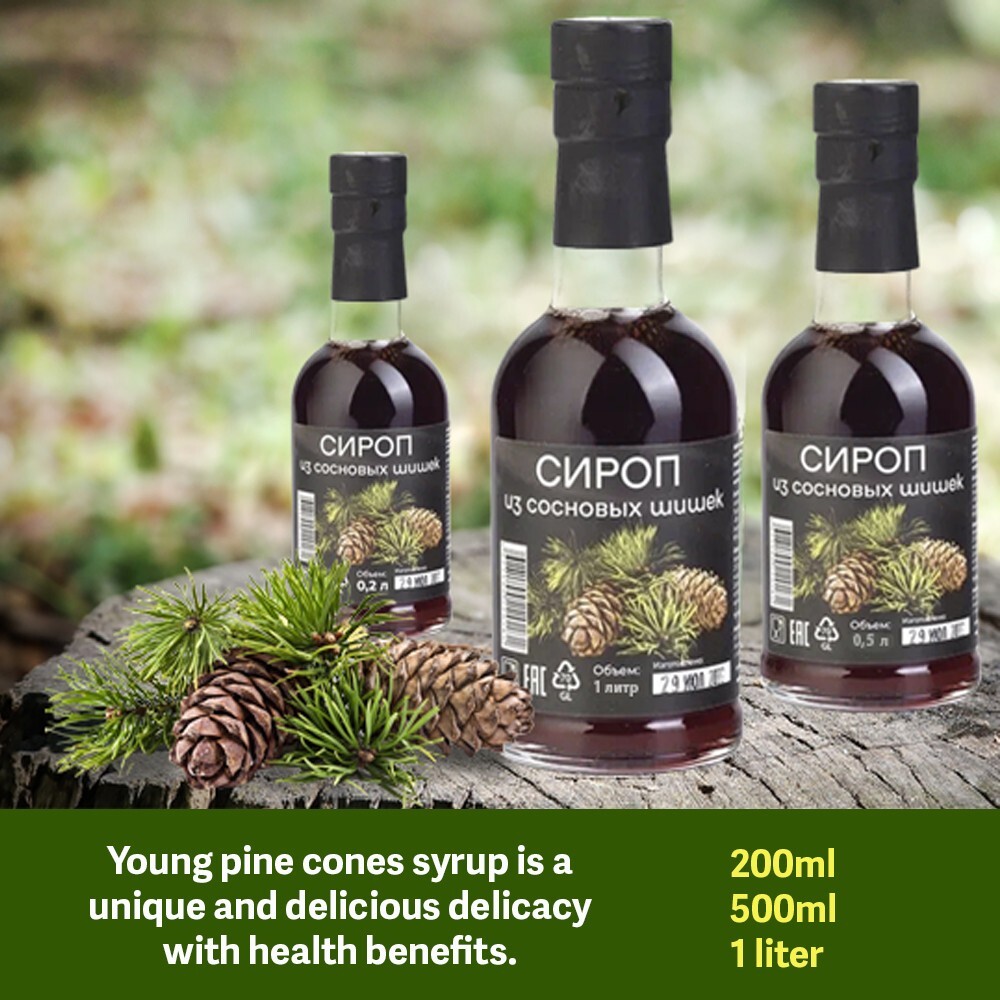 Pine Cone Syrup For Tea, Coffee or Water Natural Taiga 200ml/ 6.76 oz gallery