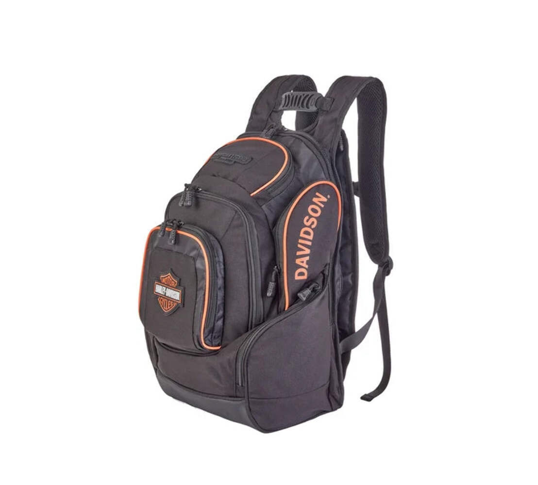 Harley-Davidson® Legend Backpack | Black with Orange 3