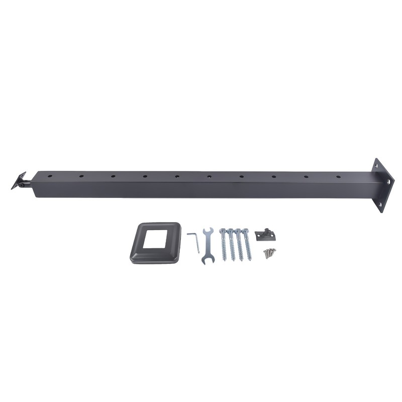 Black 35" Corner Cable Railing Post - Stainless Steel Surface Mount Kit gallery