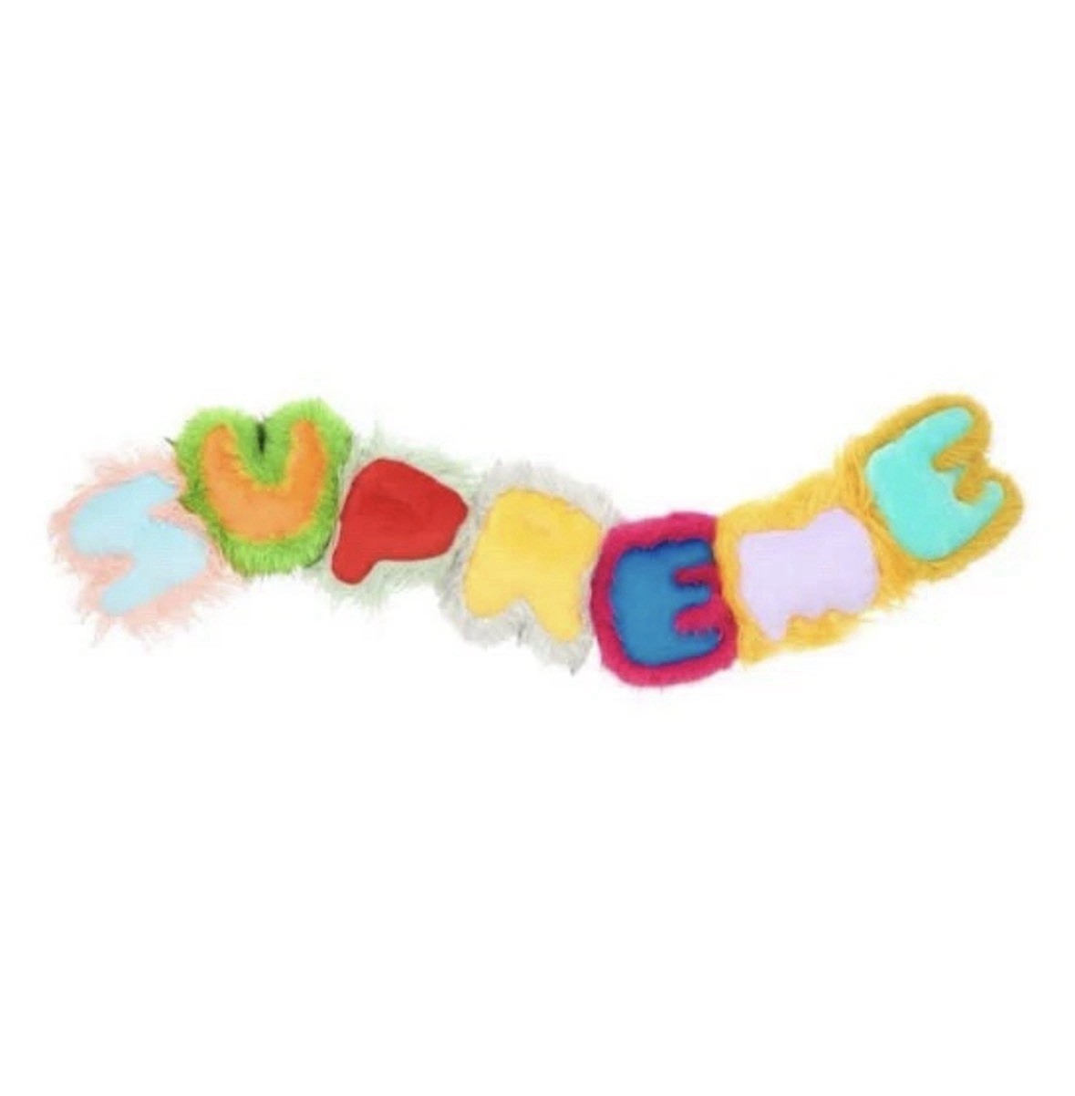 Supreme Faux Fur Multicolor Letter Throw Pillow (SS26) BRAND NEW gallery