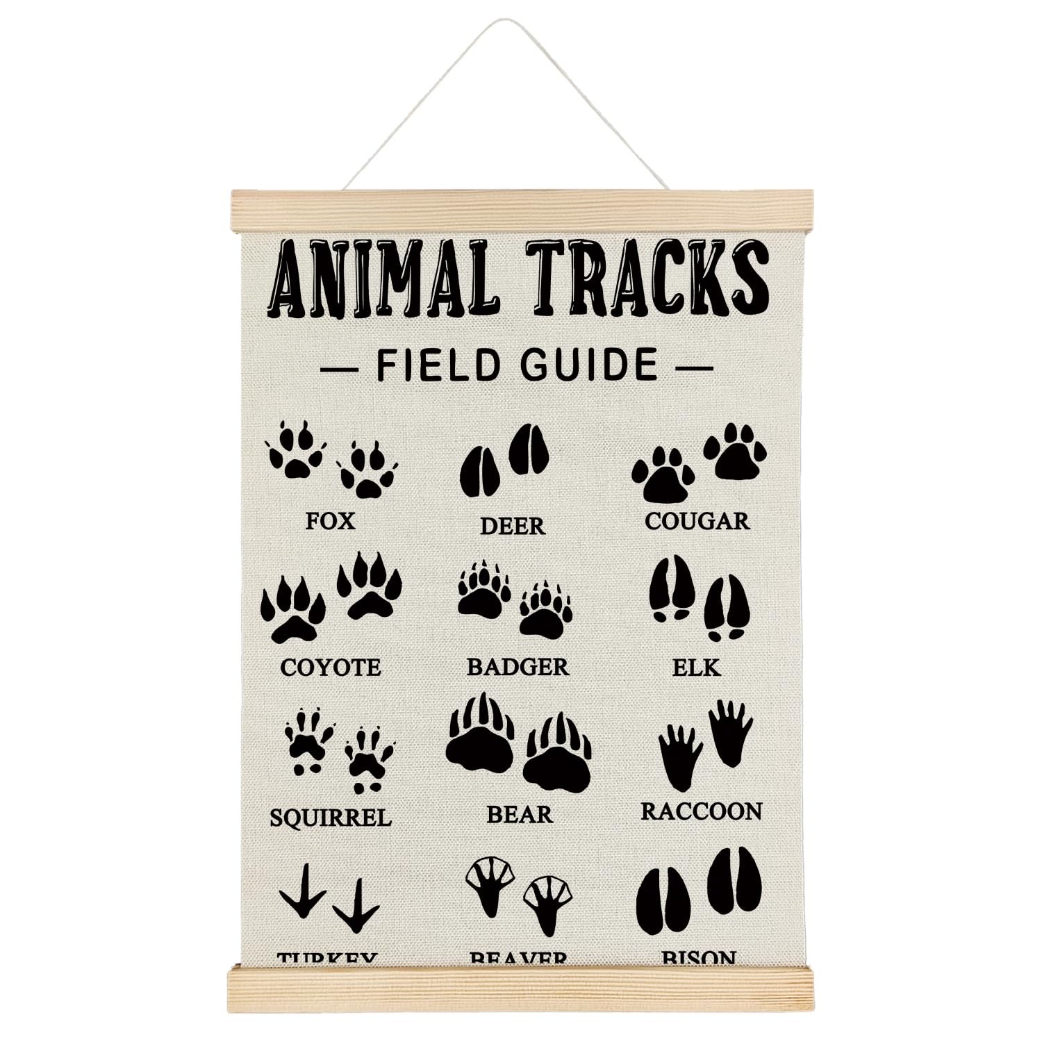 Forest Kids Nursery Decor,Forest Animal Kids Room Wall Art,Animal Tracks Play... gallery
