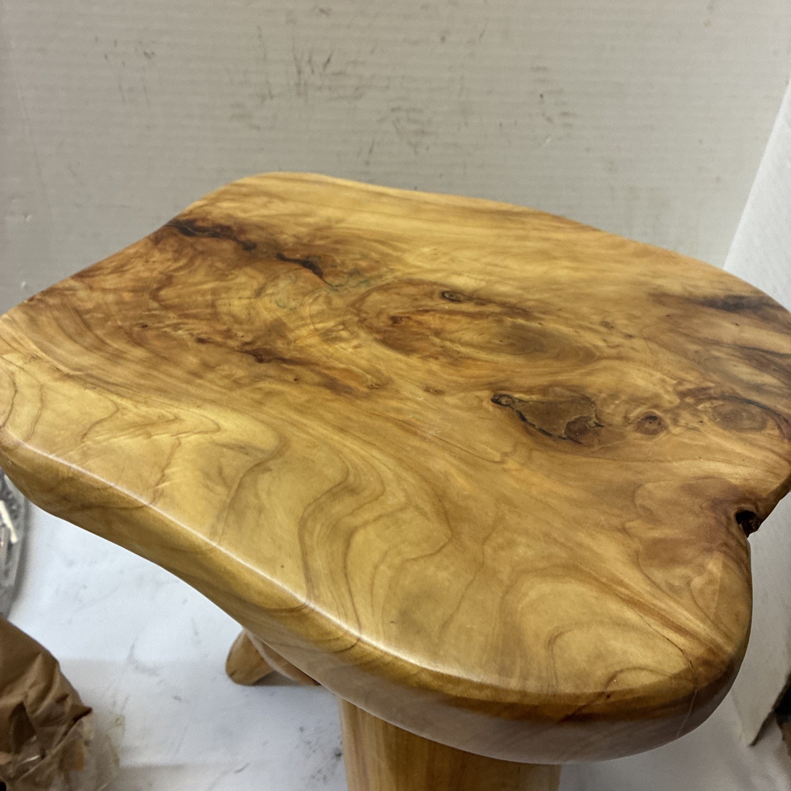 Cedar Root Natural Stool Mushroom Reclaimed Hard Side Table Stand Foot Wood End gallery