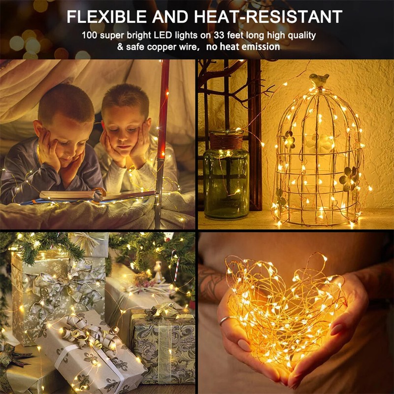 1m-10m USB LED String Light 8 Modes Decoration Holiday Outdoor Home Party Lights gallery