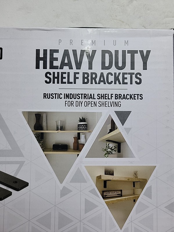 Versatile 8" X 6" Wall-Mount Shelf Brackets Heavy-Duty Iron, 250 lbs Capacity gallery