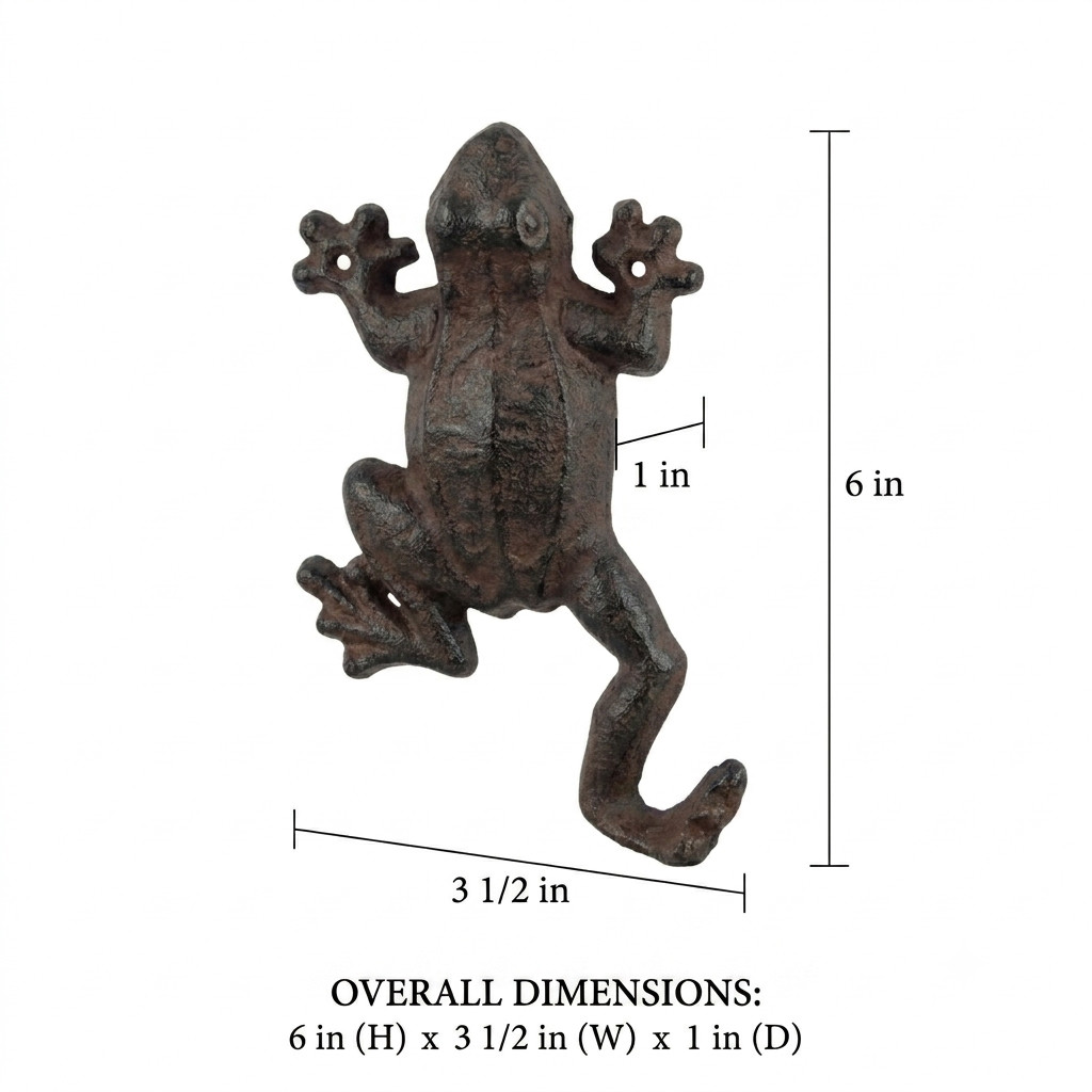 2 Frog Leg Wall Hooks Cast Iron Key Towel Coat Hanger Rustic Antique Style 6" gallery