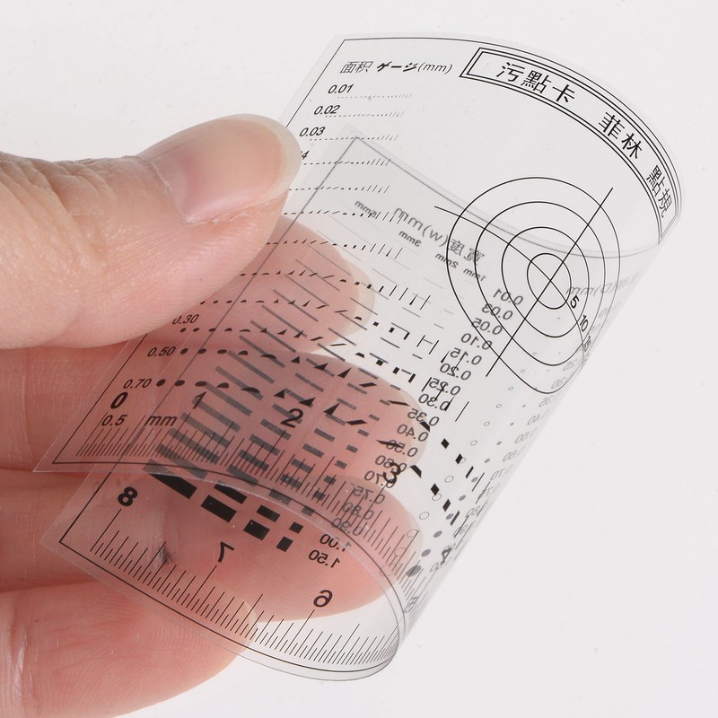 Transparency SEC Size Estimation Chart 8cm 0.2mm Diameter Area Line Width gallery