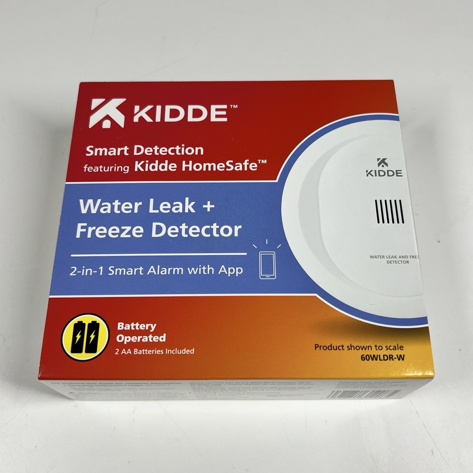 Kidde Smart Water Leak & Freeze Detector 60WLDR-W Battery Operated - New Sealed gallery