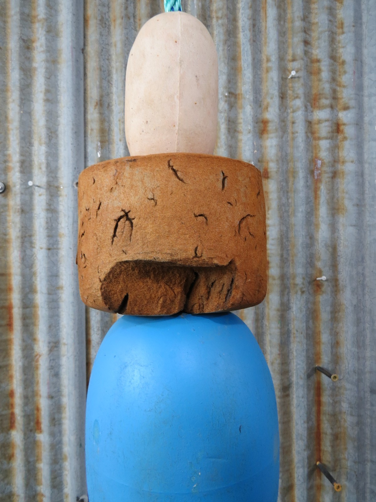 5 Old Fish Net Floats 24+ Inches Long Fishing Buoys Bouys Tiki Hut Bar -(SF266) gallery