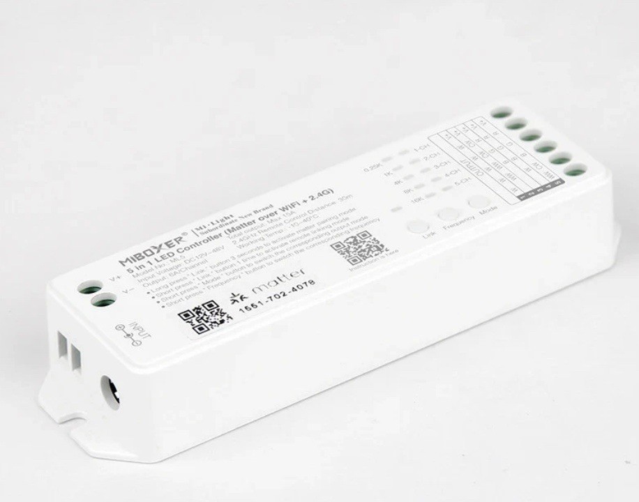 MiBOXER ML5 5-in-1 WiFi LED Controller with Matter Support RGB+CCT Smart Home Ap gallery