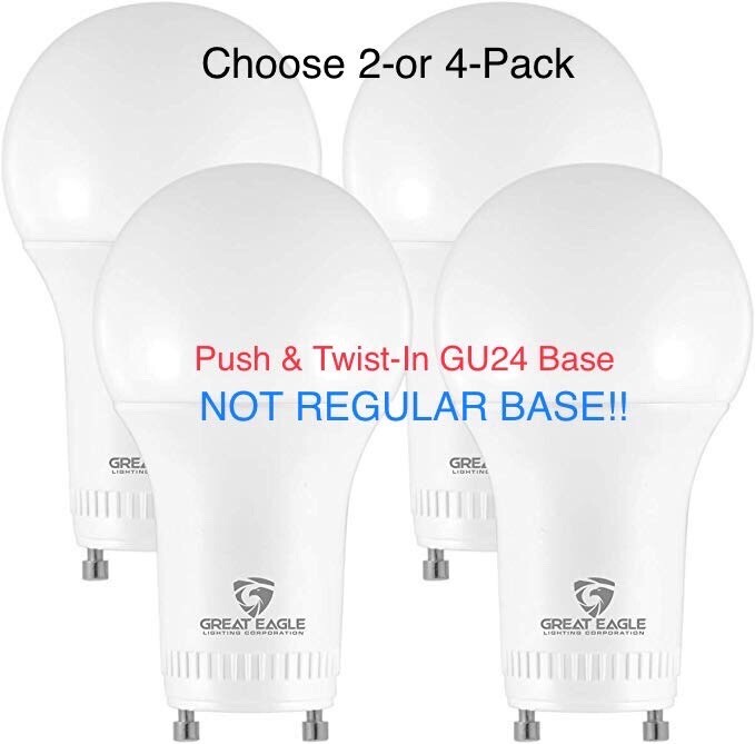 Great Eagle A19 GU24 LED Bulb, Dimmable 60W Replacement, 2700K/3000K/4000K/5000K gallery