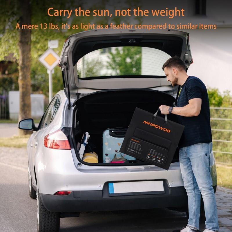 MHPOWOS 220W Solar Panel Portable for Outdoor Camping RV Emergency Power Supply gallery