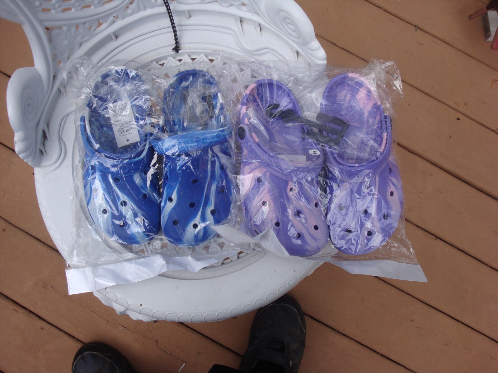 garden clogs this listing as pictured blue or lavender size 2/3 0r 3/4 youth siz gallery