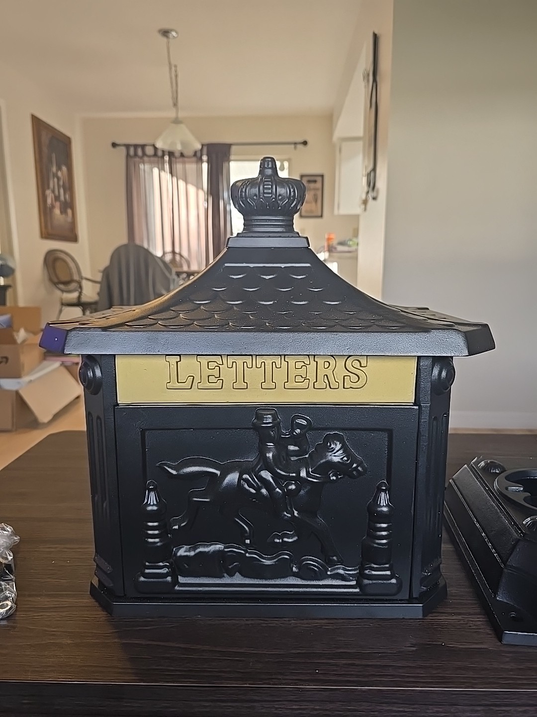 Retro Cast Aluminum Mailbox Lockable Security Postal Letter Box w/Baffle Door gallery