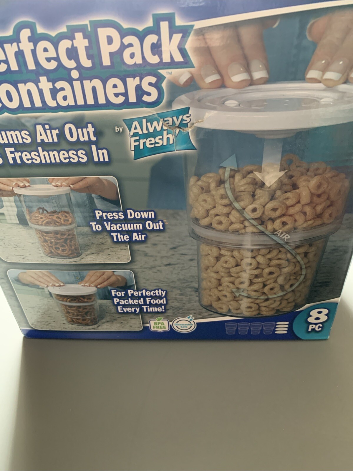 8 Pc Food Fresh Vacuum Seal Stackable Perfect Pack Containers by Always Fresh gallery