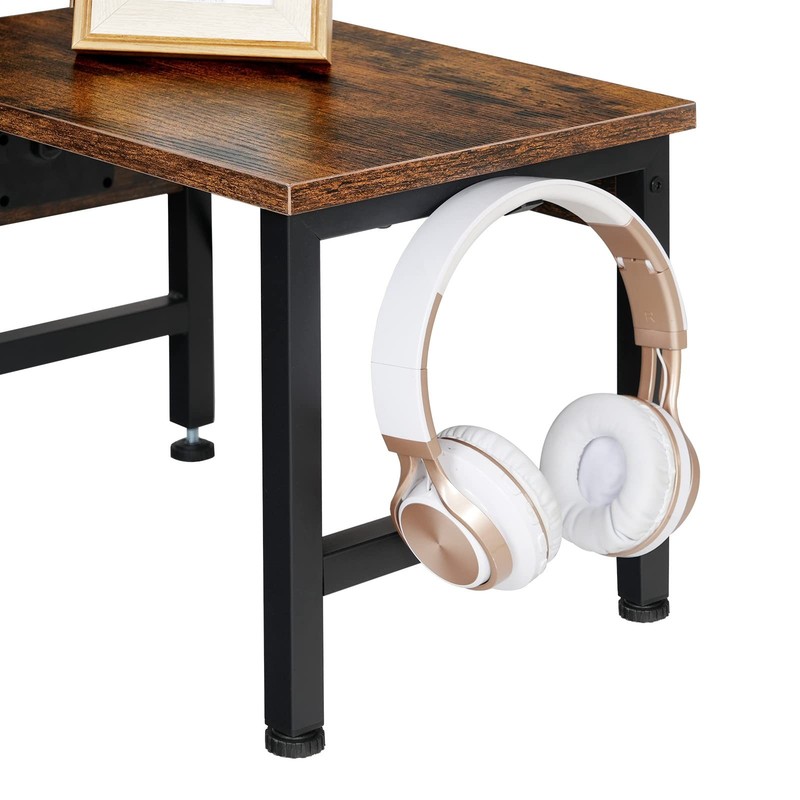 Printer Stand for Desk, Desktop with Outlet and USB Ports, Small Table Storage gallery