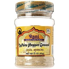 Rani White Pepper (Peppercorns) Ground, Spice 3oz (85g)