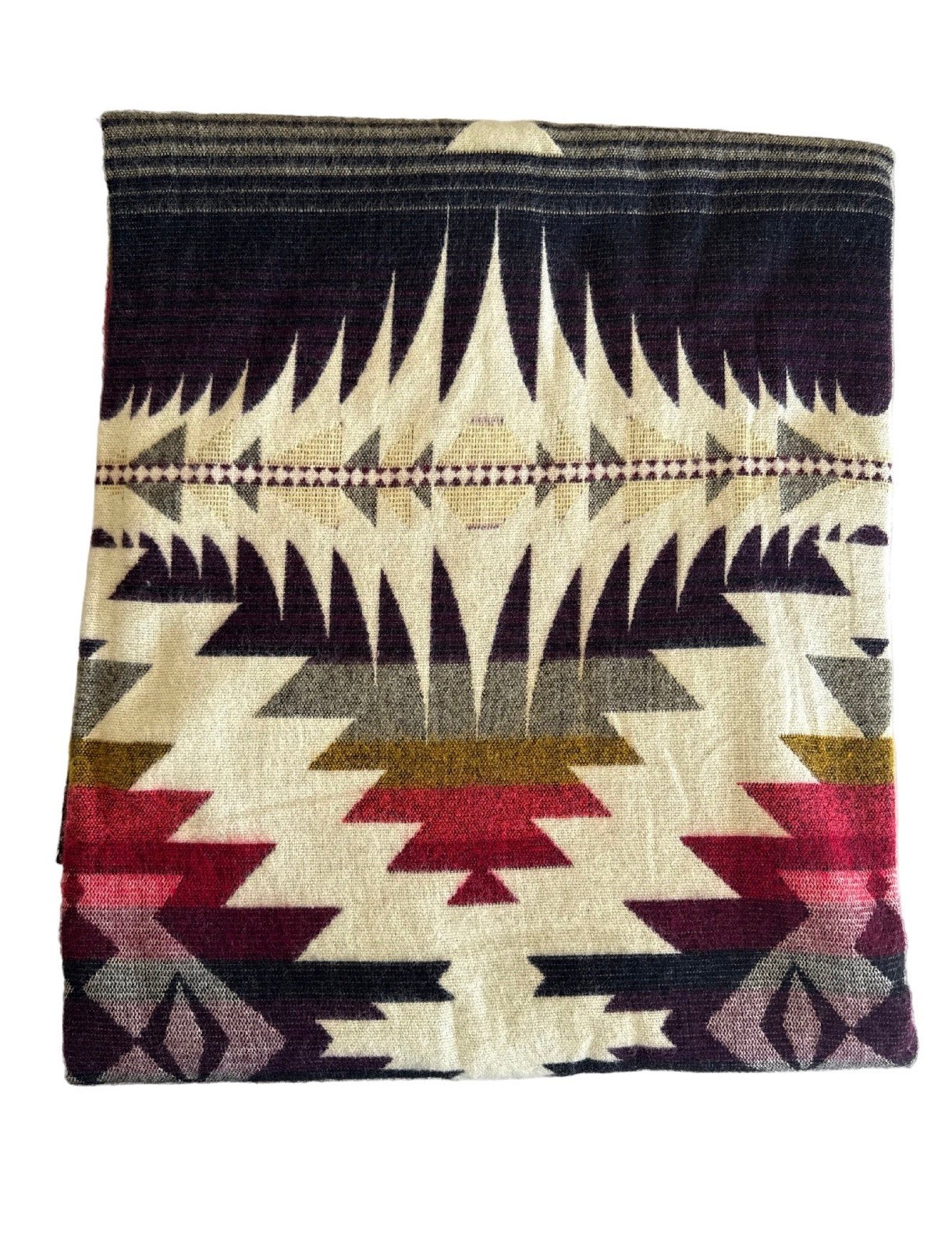 Alpaca Blanket - Cozy Colorful Native Pattern Throw - Made in Ecuador - 202622 gallery