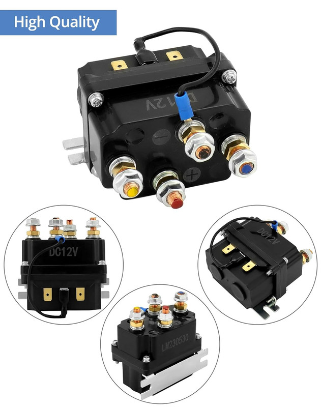 Wireless Winch Remote Control Kit, 12V 250A Winch Solenoid Relay Contactor + 12V gallery