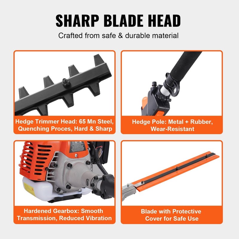 26CC 6-in-1 Gas-Powered Multi-Functional Trimming Tool with Extension Pole gallery