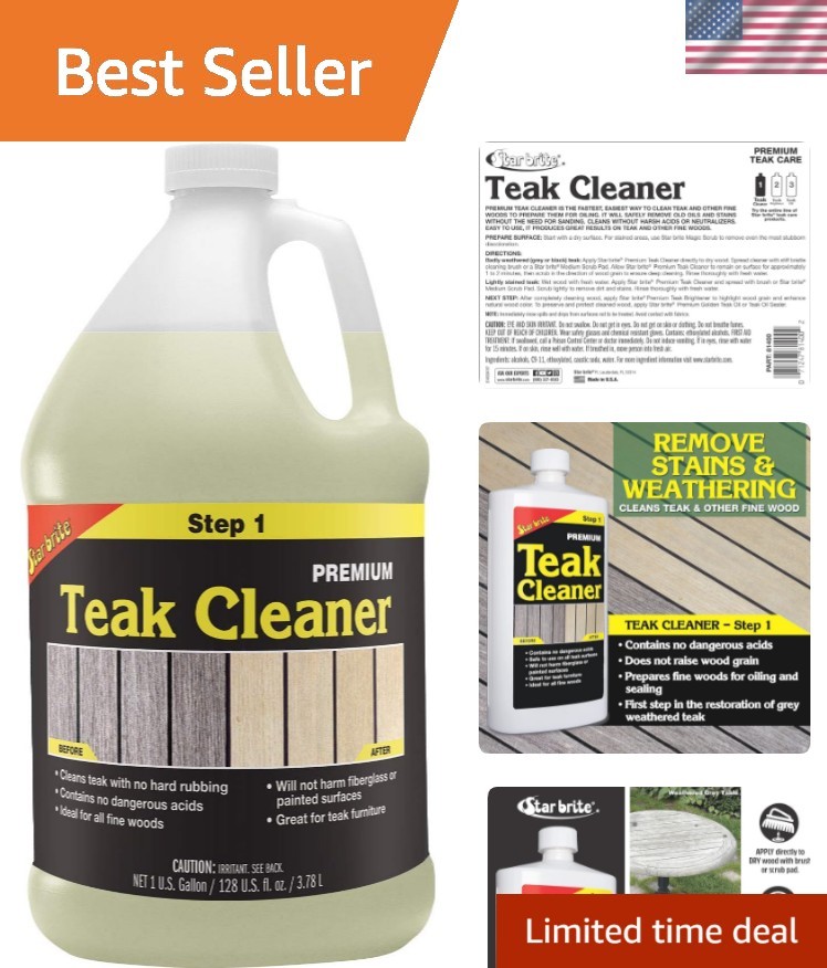 Teak Cleaner - Restore, Renew & Refresh Old Weathered Gray Teak Furniture & O... gallery