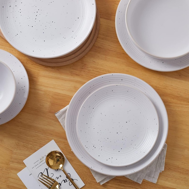 Stone Lain Stoneware 16pc Dinnerware Set, Service for 4, Off White (Open Box) gallery