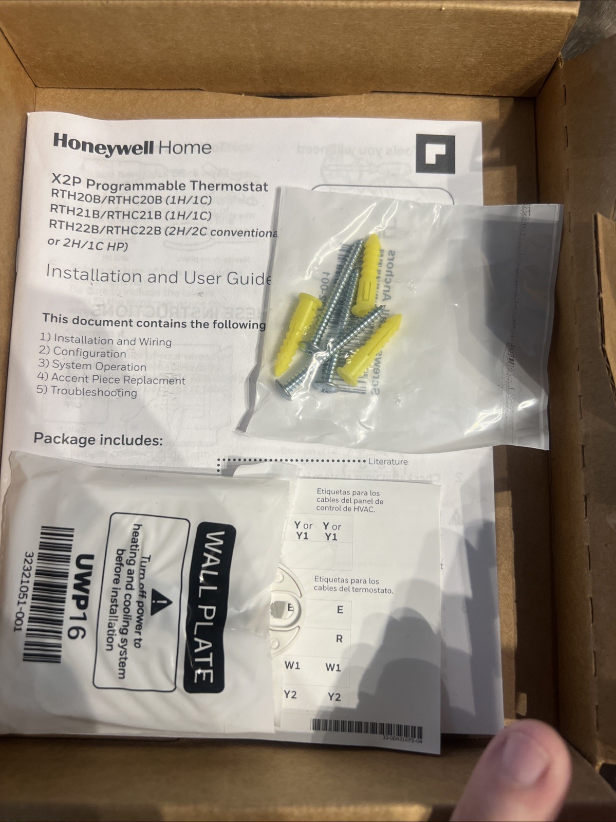 Honeywell Home X2P Programmable Thermostat, Single-Stage, 1-Heat/1-Cool gallery