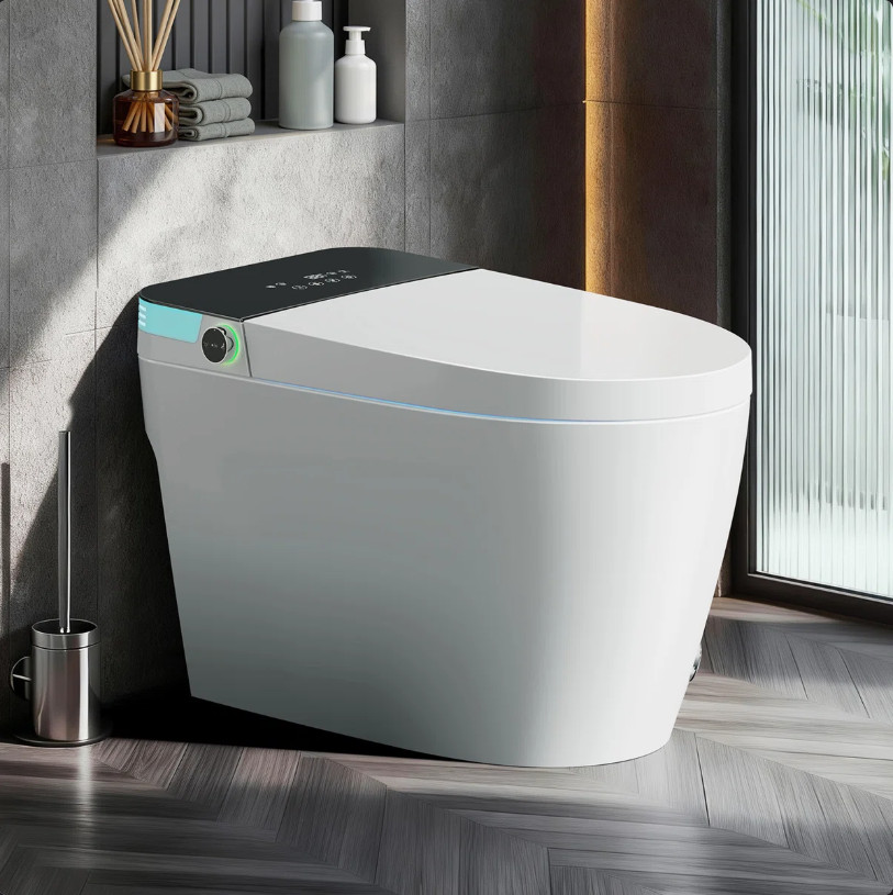 Ceramic Smart Toilet with Tankless Bidet Wash, Auto Open Lid, Auto Dual Flush gallery