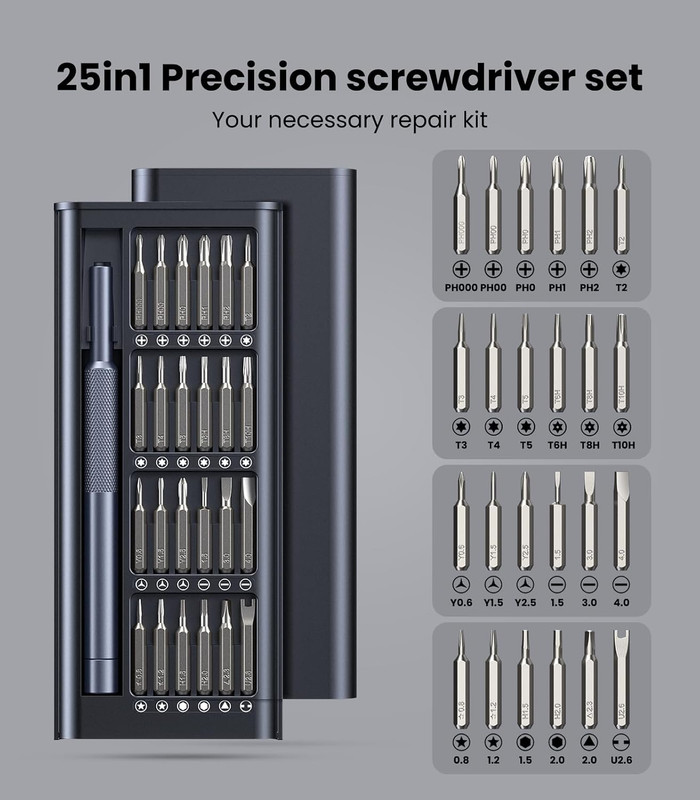 25-In-1 Small Precision Screwdriver Set, Professional Magnetic Mini Repair Tool gallery