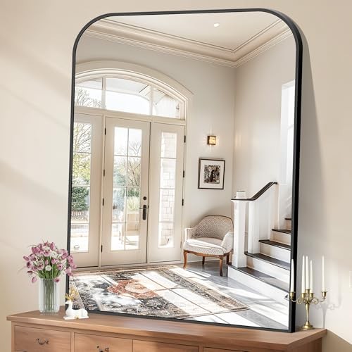 Bathroom Mirror, 36x48 inch Large Black Rectangle Wall Mounted 48"L x 36"W gallery