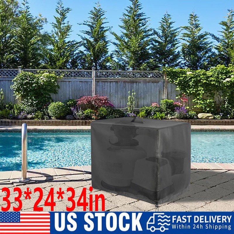 34in Pool Filter Pump Cover Pool Filter Cover Oxford Cloth Pool Filter for Intex gallery