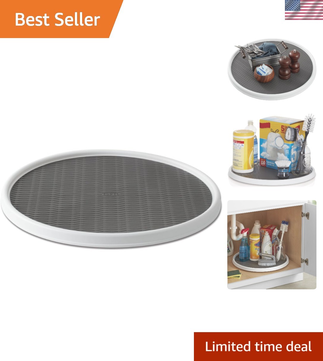Versatile Pantry Cabinet Lazy Susan - Space-Saving Revolving Storage Solution gallery