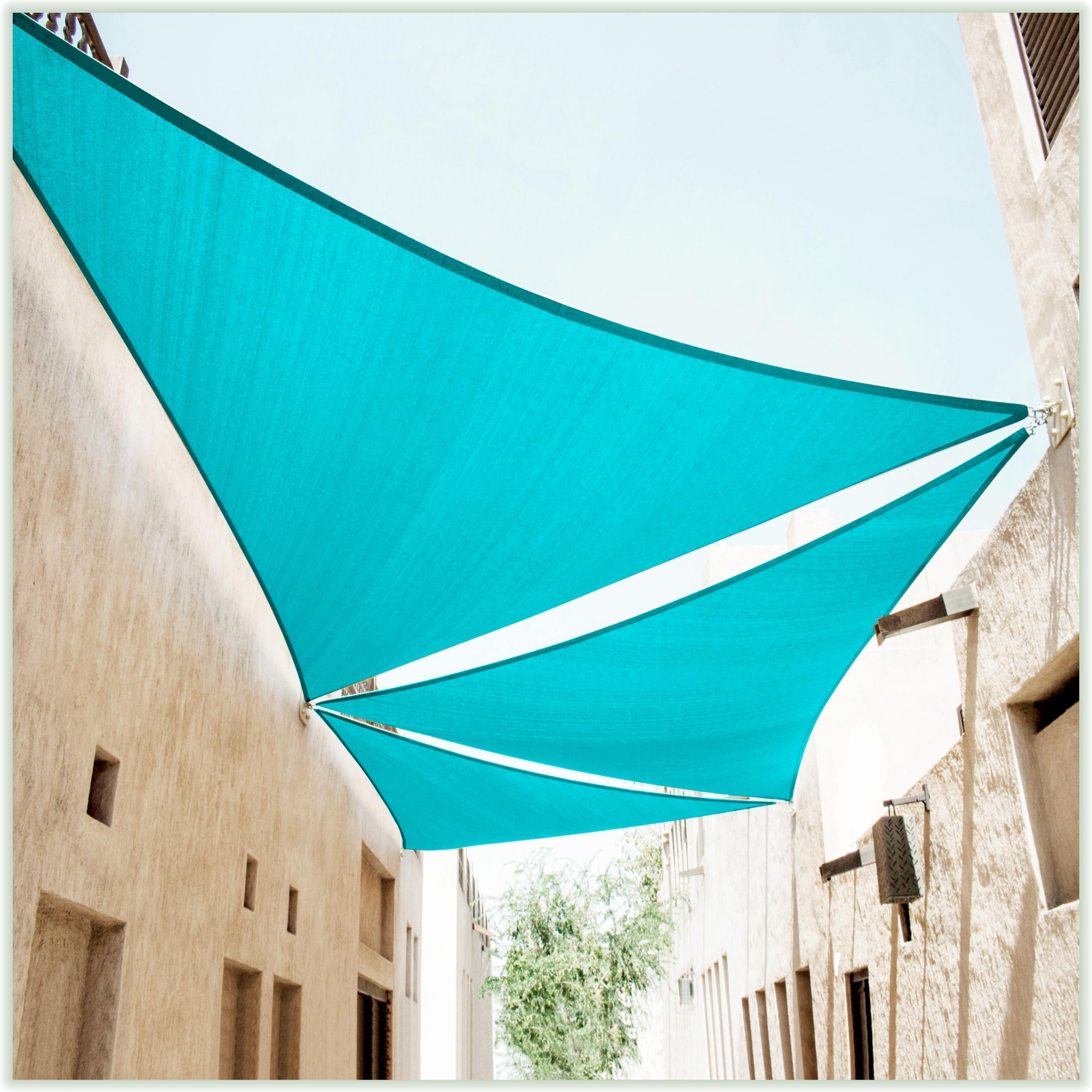 ColourTree Turquoise Custom Size Triangle Sun Shade Sail Canopy Fabric Outdoor gallery