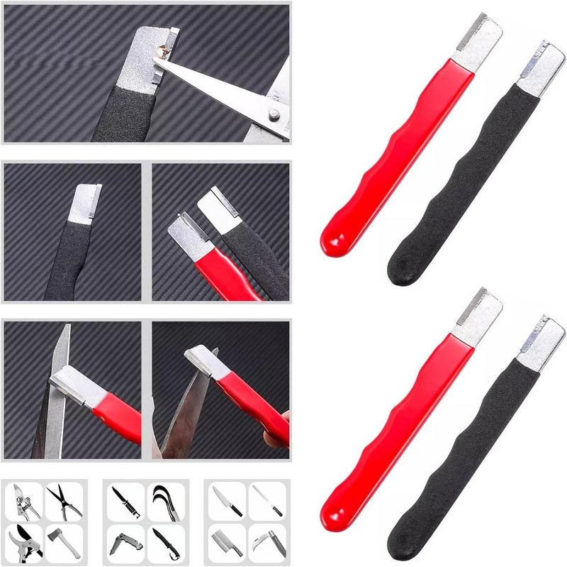 Black/red Garden Tool Sharpener QuickGardening Scissors Sharpener for Lawn Mower gallery