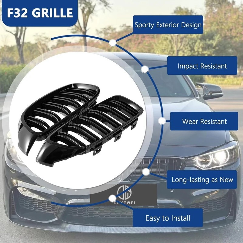 F32 Grille,Front Kidney Grille Grill Compatible for 4 Series F32 F33 F36 (201... gallery