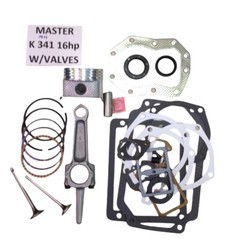 ENGINE REBUILD MASTER KIT W/Valves FOR KOHLER K341 16HP M16 w/16hp rod not 12hp