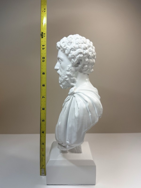 Marcus Aurelius Weighted Statue Bust 12” High Quality Hand Crafted Built to Last gallery