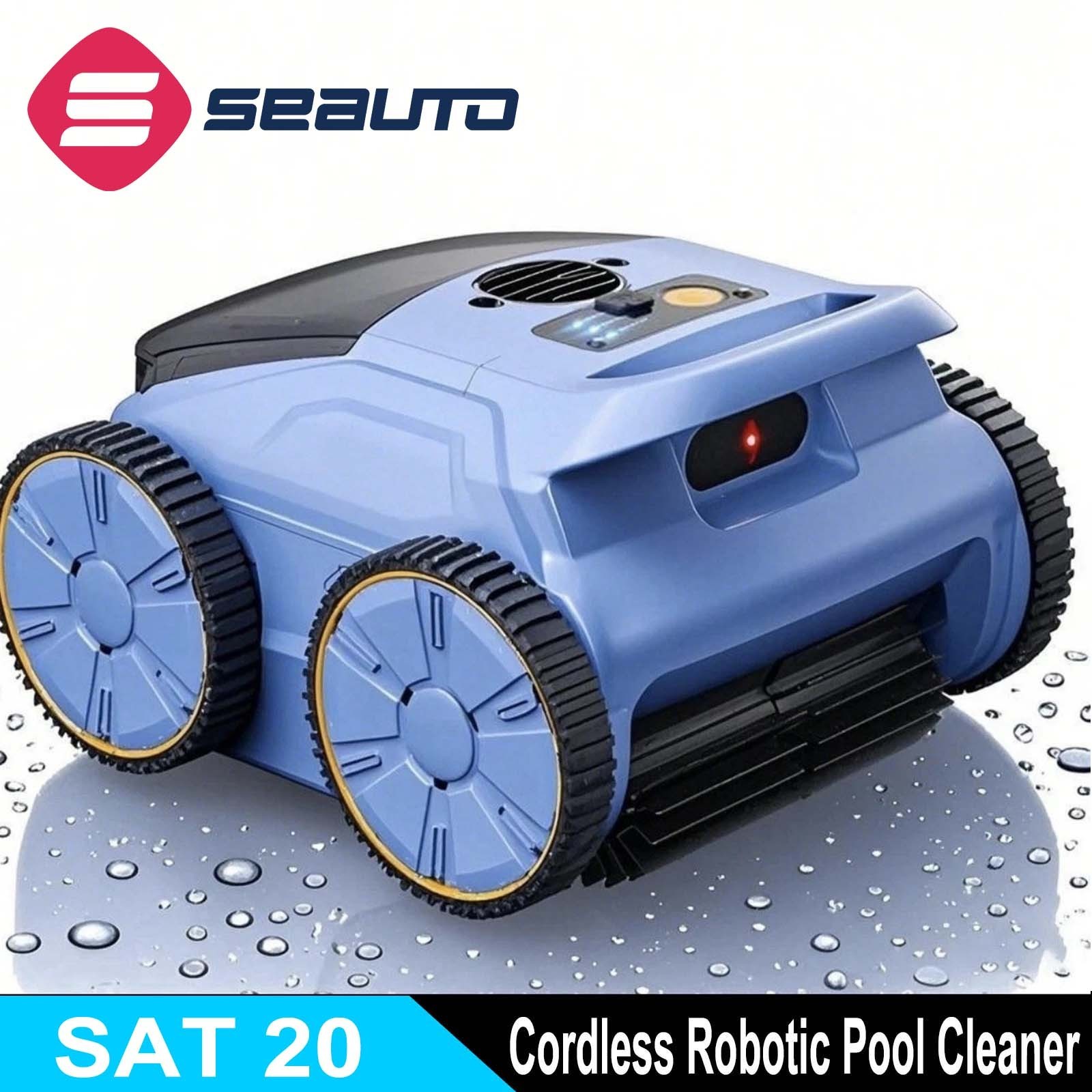 Seauto Robotic Pool Cleaner Cordless Pool Vacuum Wall Climbing for Inground Pool gallery