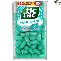 Tic Tac Wintergreen – Mints, Big 12 Pack, On-The-Go Refreshment, 1.7 oz Each