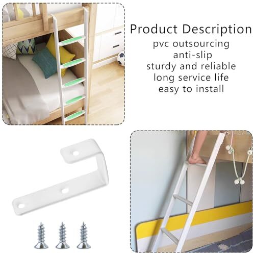 2 Pack Bunk Bed Ladder Hook 1" Replacement Hardware for Camper RV Bunk Ladder gallery