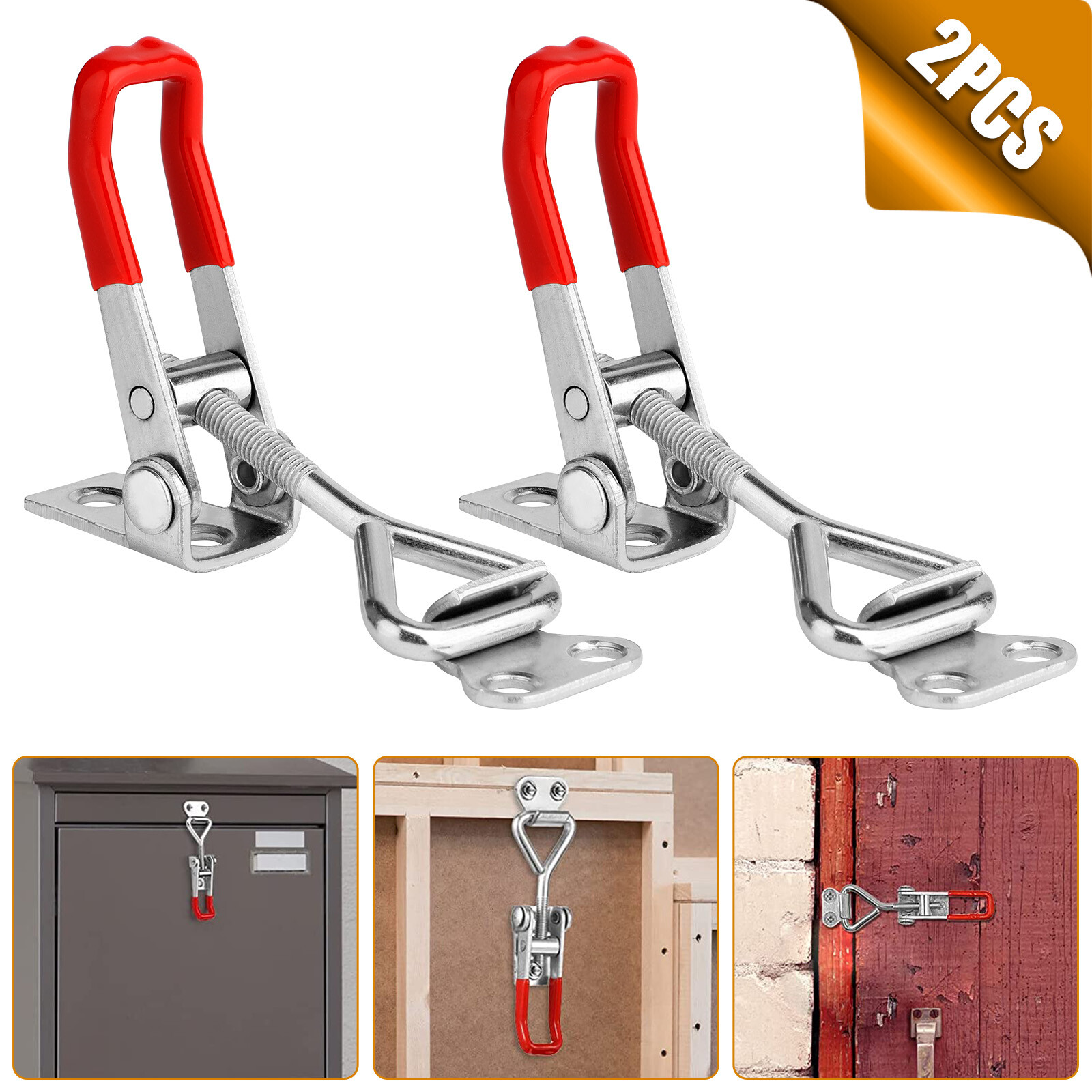 2 PCS Steel Toggle Latch Catch Adjustable Lock Clamp Anti-rust Clip For Box Case gallery