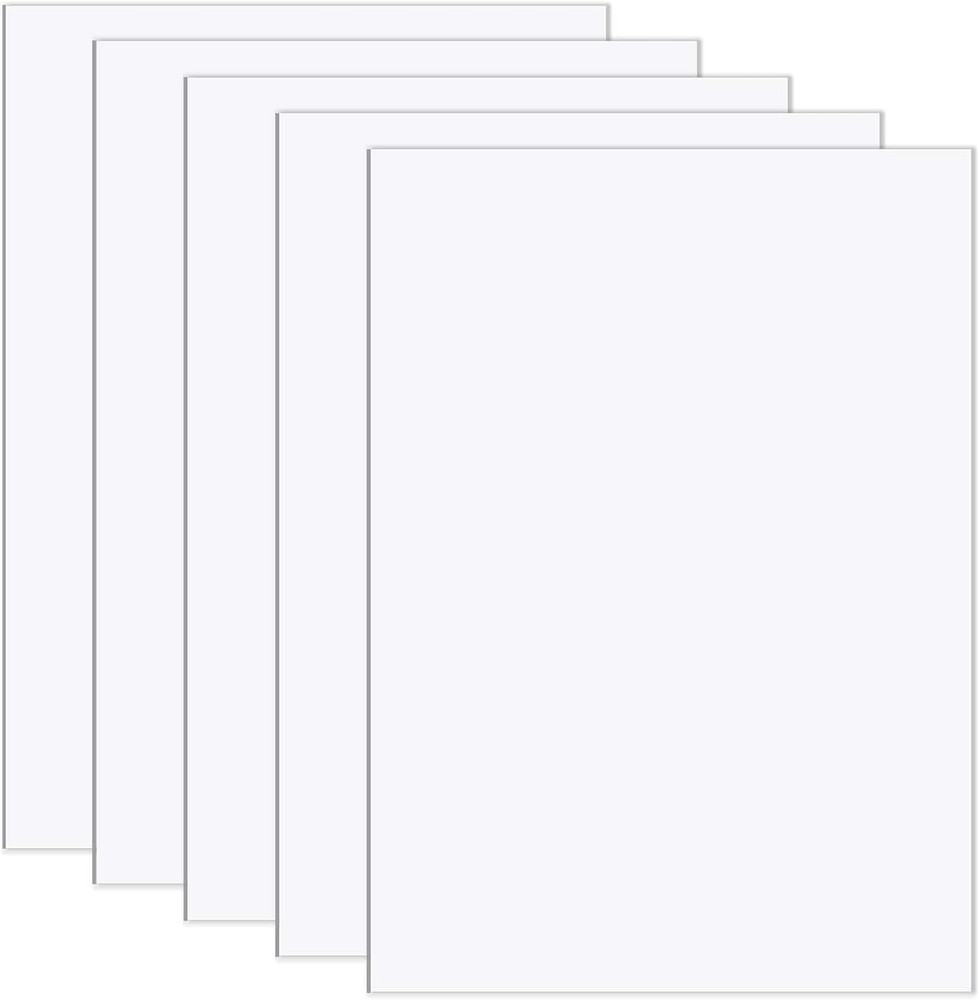 5 Pcs Self Stick Mounting Board for Cross Stitch, 9 X 12 inch Sticky Board White