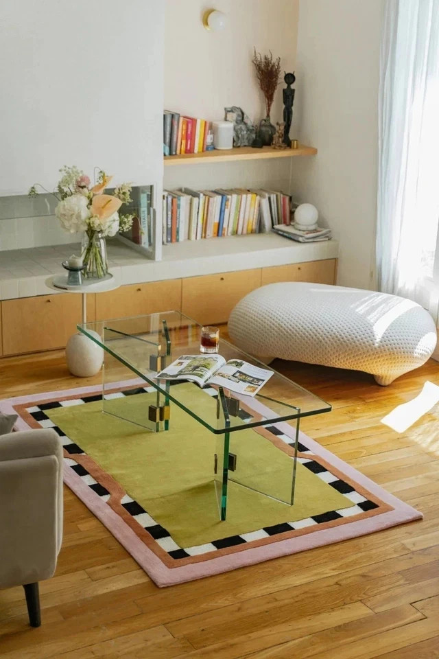 Creamy Hand Tufted Modern Design 100 % NZ Wool Carpet for Living Room Rug gallery