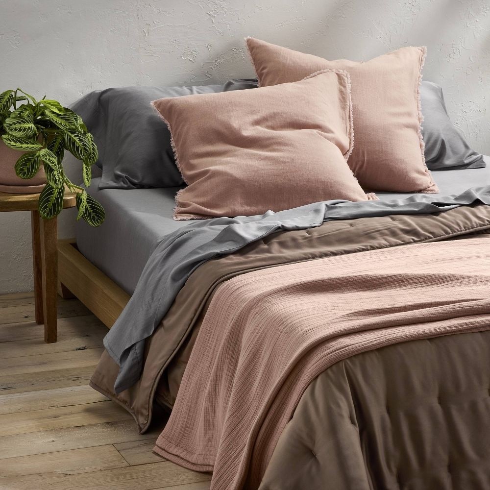King 400 Thread Count Rayon from Bamboo Sheet Set Dark Gray - gallery