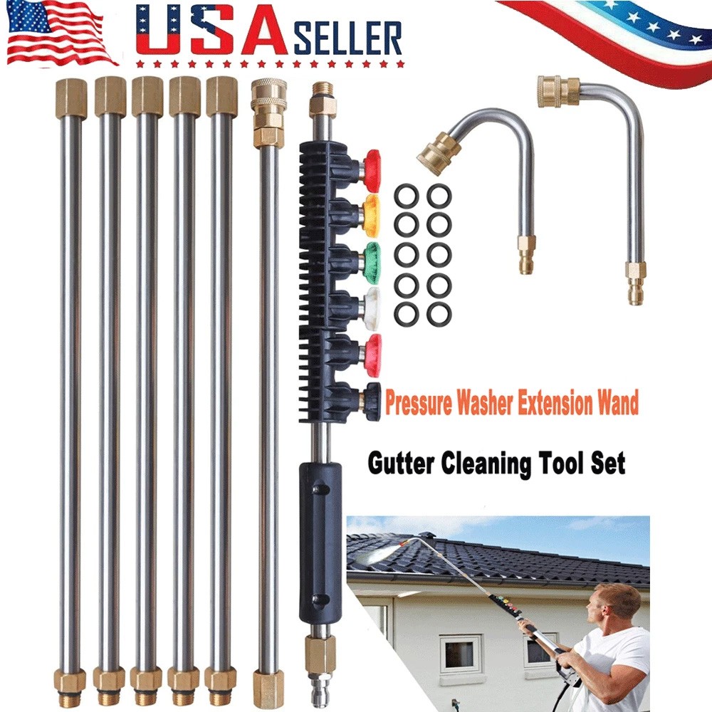 4000PSI High Pressure Washer Extension Wand Replace Lance Gutter Cleaner Nozzle gallery